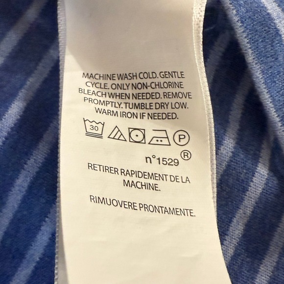 Polo Ralph Lauren Mens  Striped Classic Fit Polo‎ Shirt Blue White Cotton - Picture 7 of 8